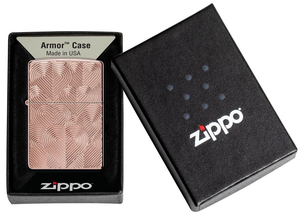 Зажигалка Zippo Armor® Hearts Rose Gold (48919) 6