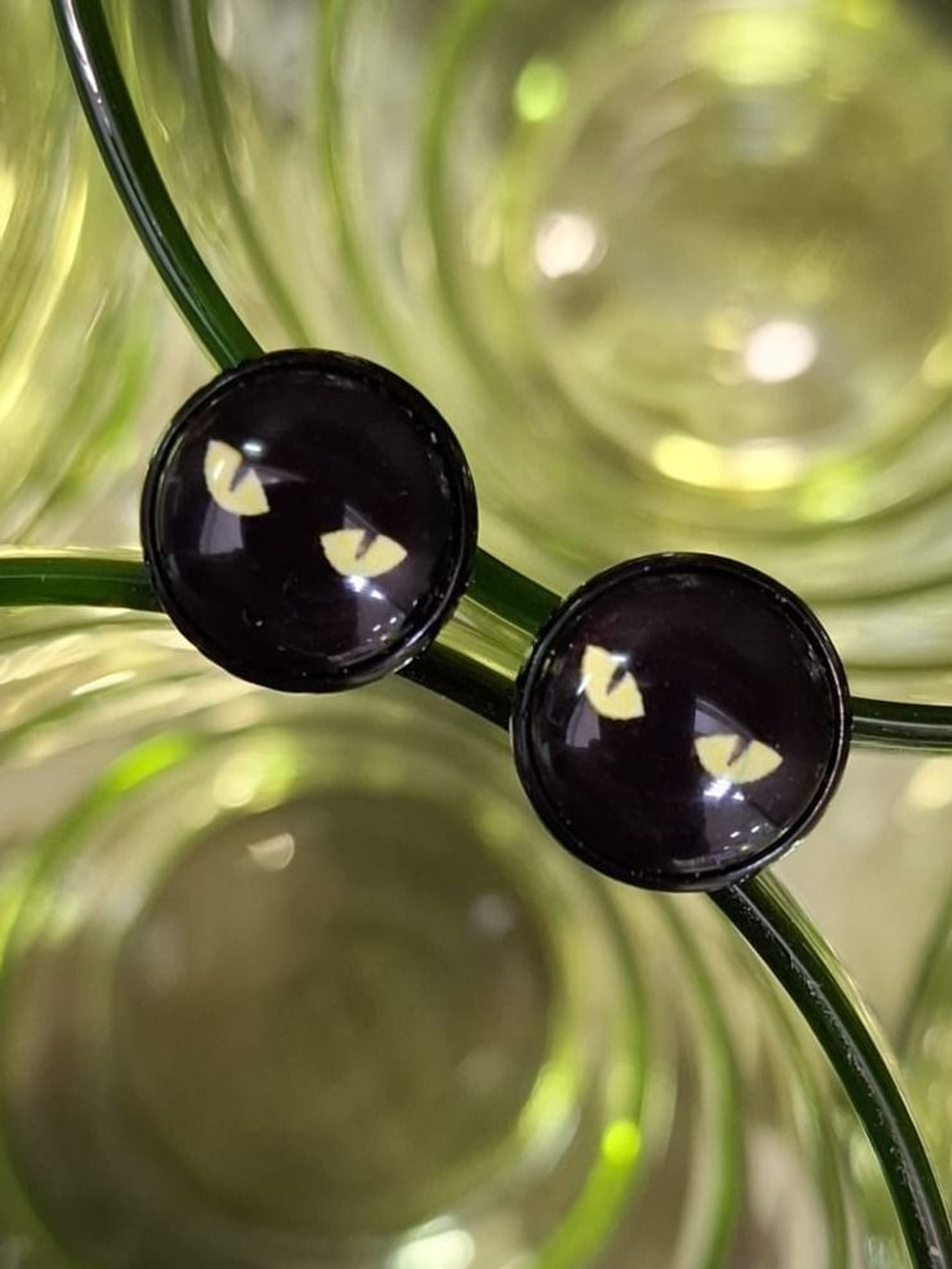 Серьги с кабошонами. Ручной работы.