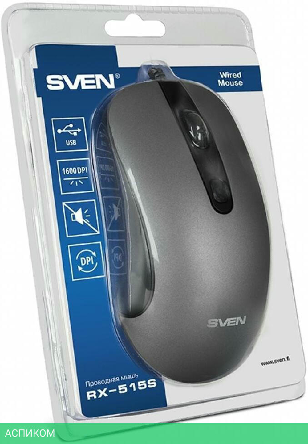 Мышь Sven RX-515S Gray (SV-018573)