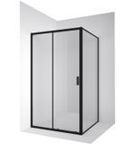 Душевое ограждение Ambassador Forsa 17021216AB-120AB (100х120х200) прямоугольник,черный,стекло прозрачное,раздвижная,2 места