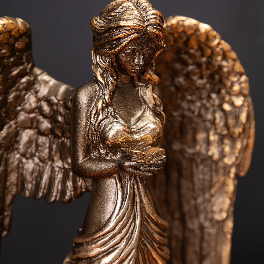 Статуэтка Девушка ангел с книгой Бронза