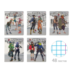 Тетрадь А5 48л. клетка, 5 видов "Manga. Warriors" (Альт)