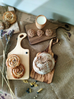 Набор деревянных разделочный досок 3 шт с подставкой RDN56