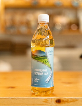 Холодный черный чай по-крымски (чабрец, мята) 500 мл ТМ Нажужжали