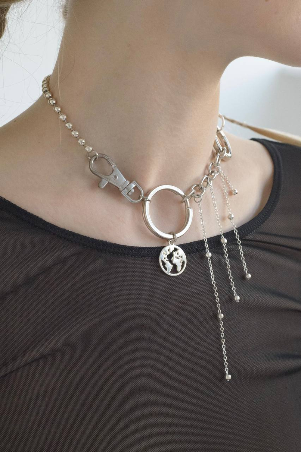 earth metal necklace