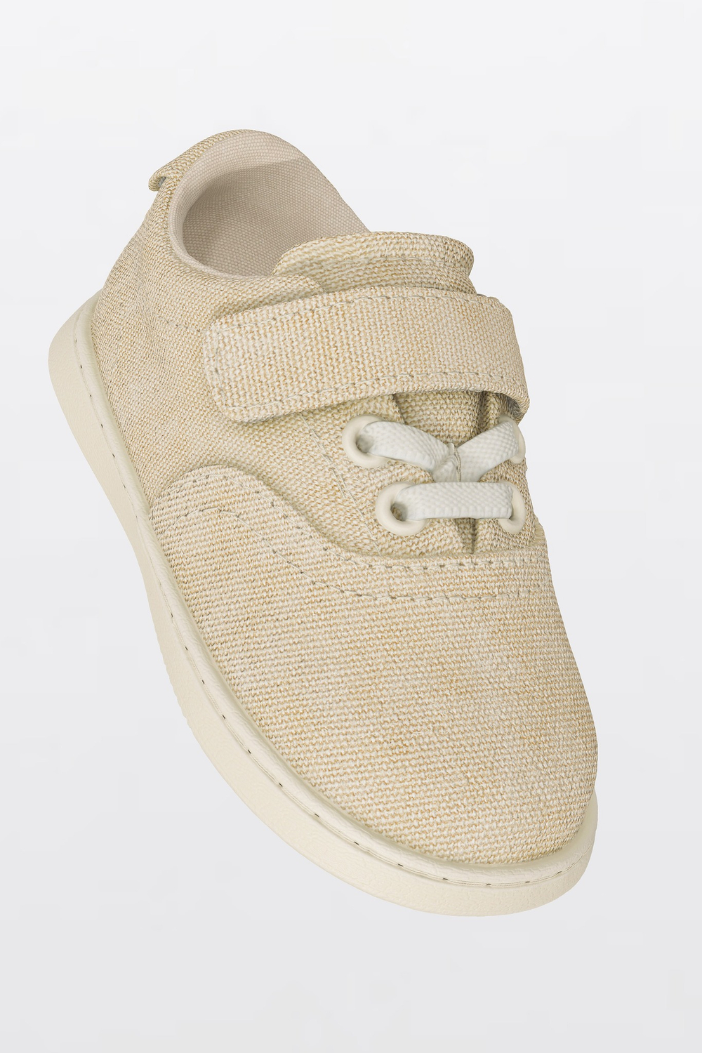 ZARA ХЛОПКОВЫЕ КЕДЫ, БЕЖЕВЫЙ