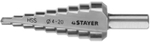 STAYER 4-20 мм, 9 ступеней, сталь HSS, ступенчатое сверло (29660-4-20-9)