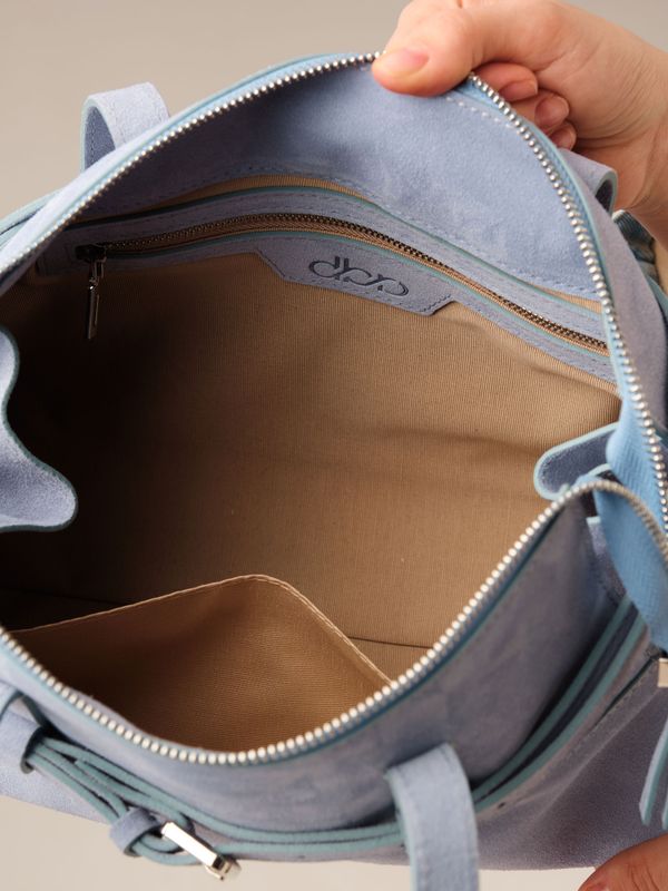 Замшевая сумка DBR Rumi mini 31400 туманно-голубой