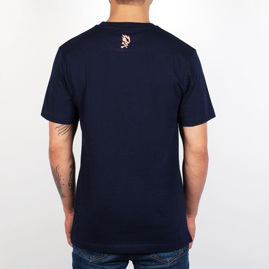 Футболка PYROMANIAC Flame Skull FW14 (Синий (Navy)