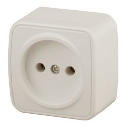 3-201-02 Intro Розетка 2P, 16А-250В, IP20, ОУ, Polo, сл.кость