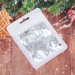 Конфетти «Кружочки малые» 15 г (3 мм), Серебро