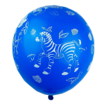 Шар воздушный детский Alingar , №12, "Zoo", ассорти (рисунок африканские звери), 100шт/уп, пакет с европодвесом