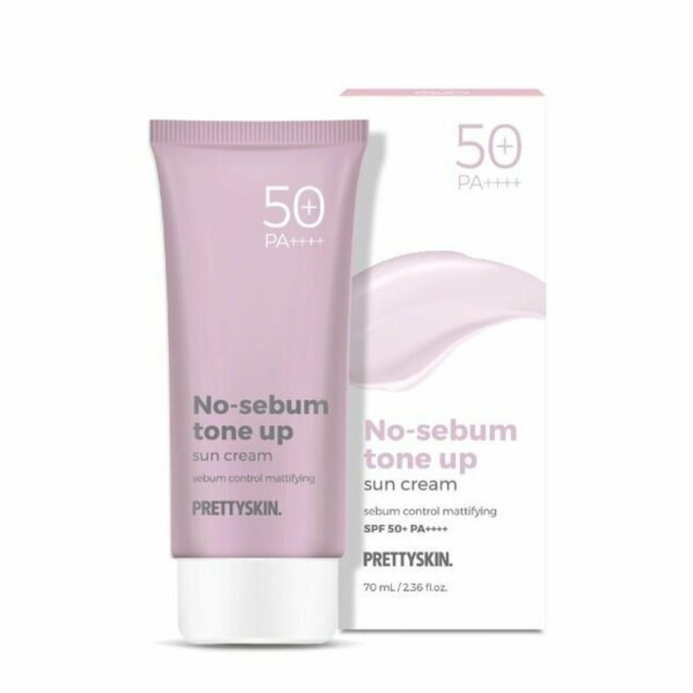 Матирующий солнцезащитный крем Pretty Skin No Sebum Tone Up Sun Cream SPF50+PA+++