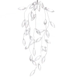 Ветка декоративная «Шарм» 27 см, Прозрачный