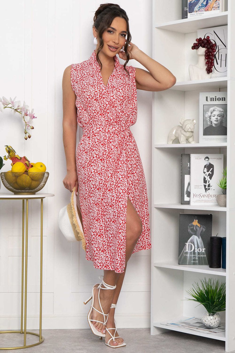 Платье Хьюми (красно-белое) П13935-35М LT Collection