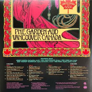 Grateful Dead / P.N.E. Garden Aud. Vancouver Canada, July 29 1966 (Limited Edition)(2LP)