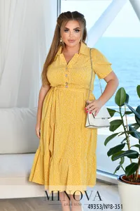 Платье 8-351-горчица Minova