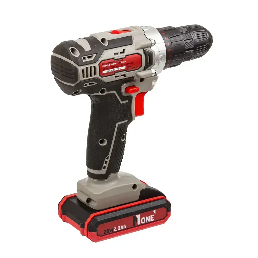 NUMBER ONE Дрель-шуруповерт, 20 В, 32 Нм, 2 АКБ