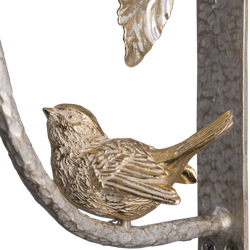 Кронштейн для цветов Птичка Терра Ливз Айвори Мраморное золото