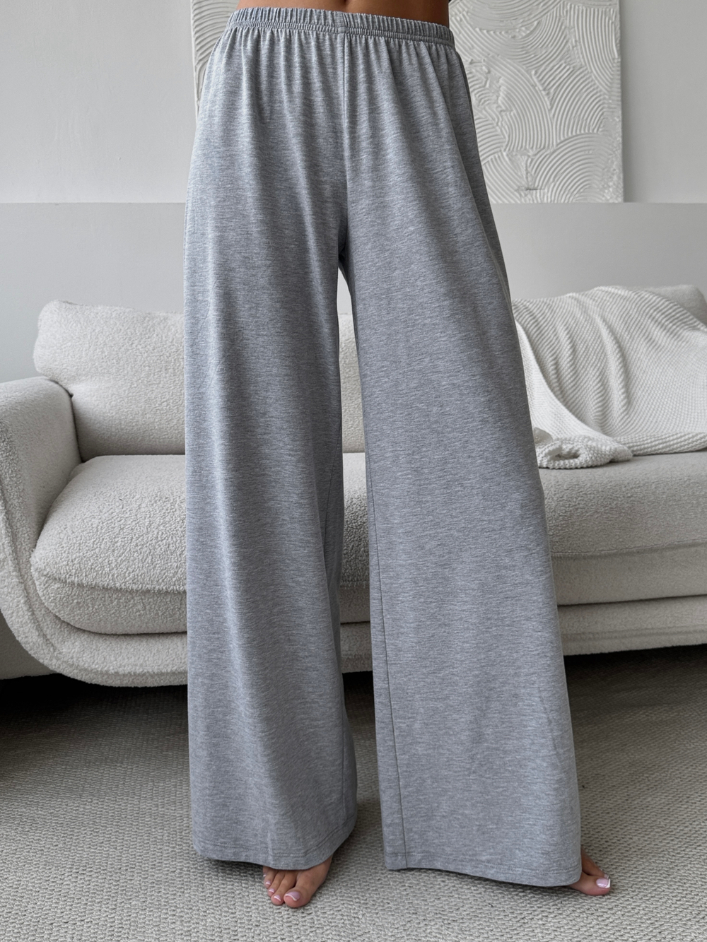 Комплект пижамный серый меланж