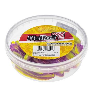 Виброхвост несъедоб. Catcher 2,75'/7 см Fio & Acid lemon 30шт. (HS-1-027-N-30) Helios