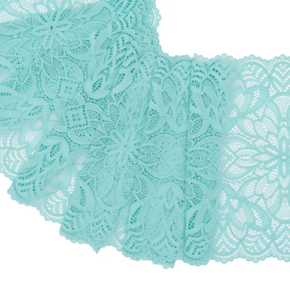 Кружево эластичное ментол 22 см, Китай