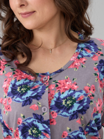 Халат Х-058/серый-голубойпион