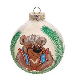 Элита НФШ-1624 Ел.украшение Шар «Медведь» 85 мм