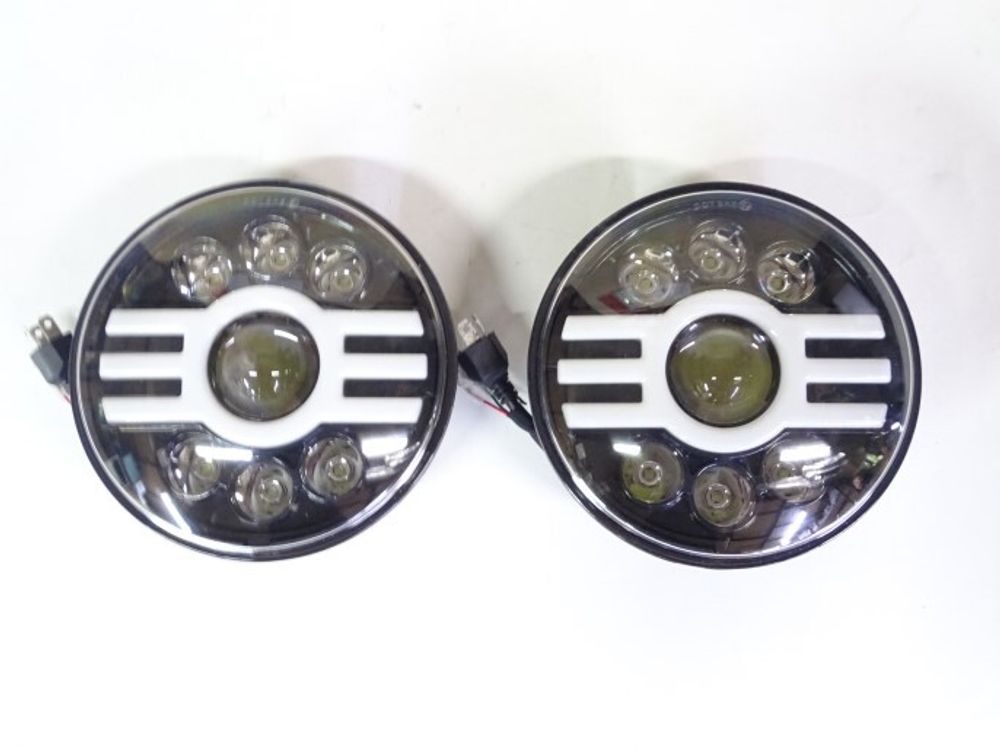 Фара /21213/ с ДХО и линзой LED (2шт) с повторителем (TLT)