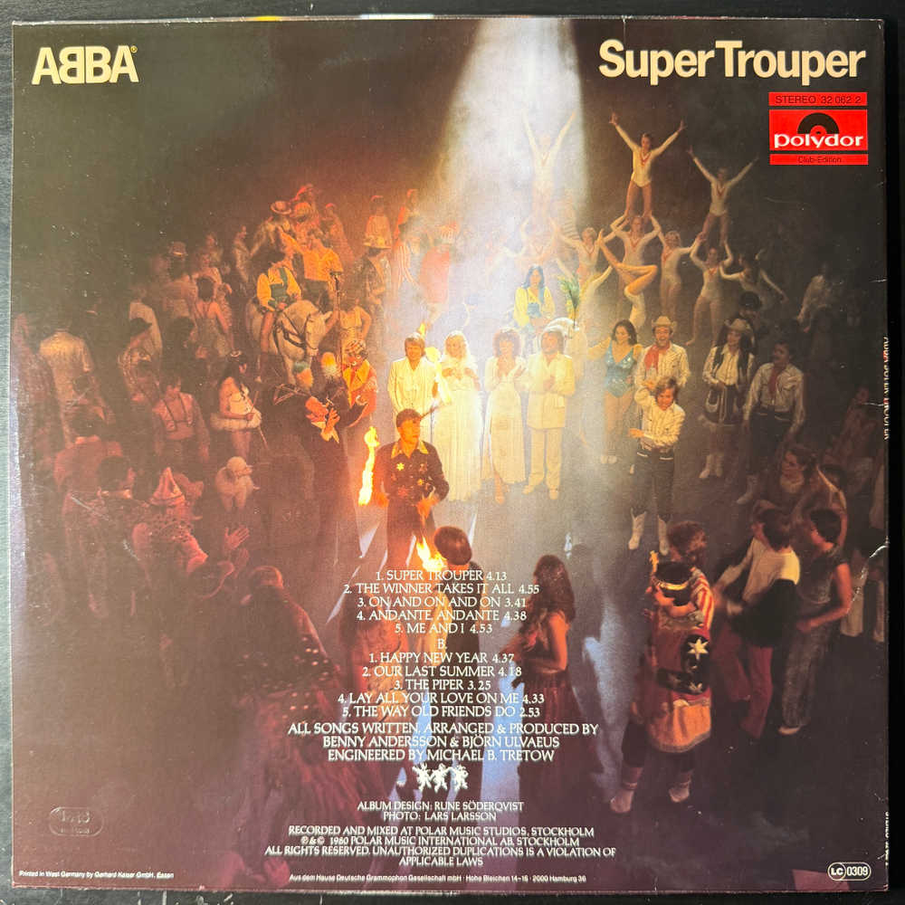 ABBA ‎– Super Trouper (Германия 1980г.) Т