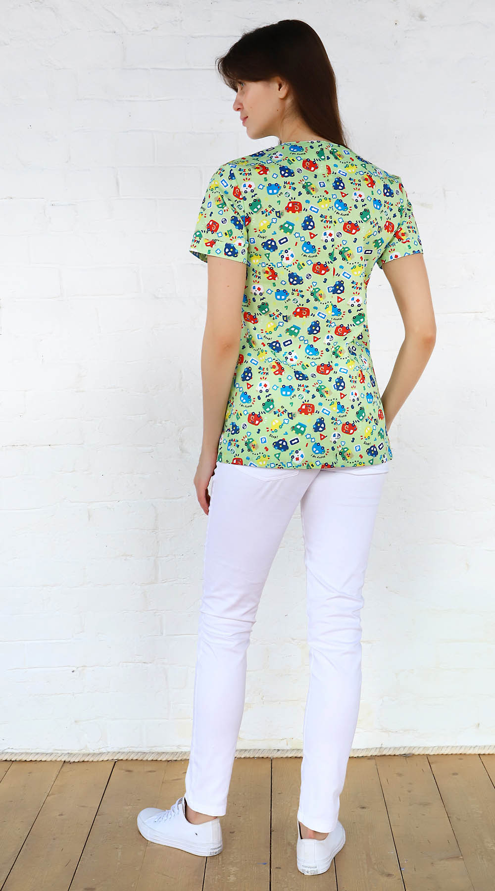 Блуза медицинская Альфа принт №3694 (42 )