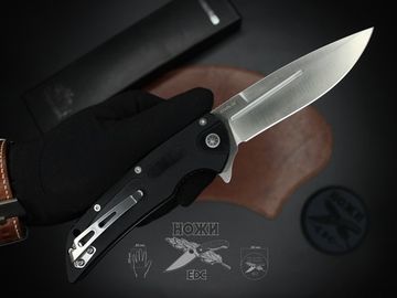 Складной нож НОКС Ягуар С 343-100406 c клинком из стали D2, рукоять G10