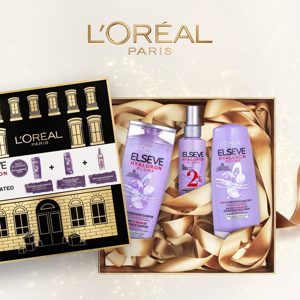 L’Oreal Paris Elseve Hyaluron Plump - подарочный набор (для идеального вида волос) /   / GTIN 8592807573310