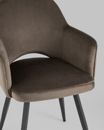 Стул Венера вращающийся велюр коричневый