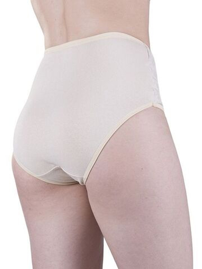 Женские трусы-макси plus size из жаккардового полотна (Размер: 62) (Цвет: бежевый)