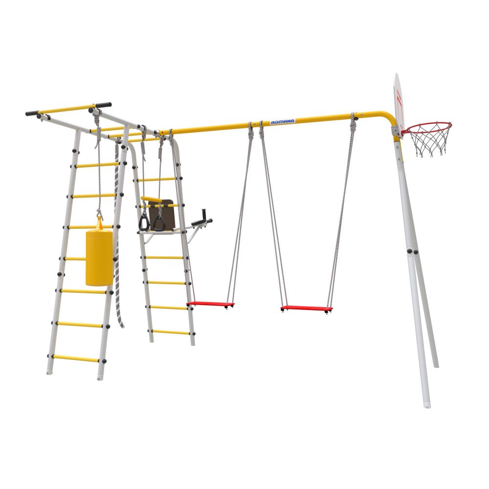 ROMANA Спорт Плюс 2 (желтый/серый) (с фанерными качелями)