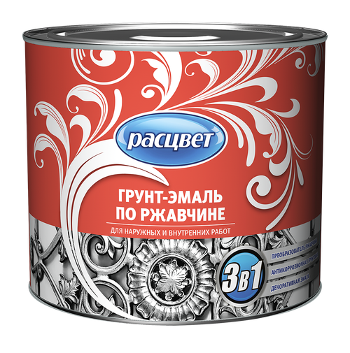 Грунт-эмаль Расцвет по ржавчине алкидная