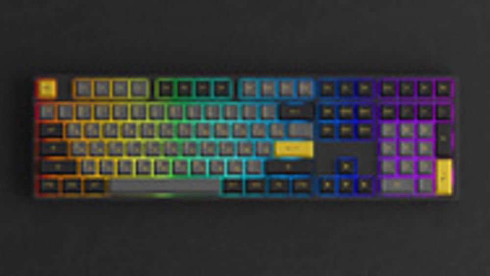 AKKO 5108S-Black&amp;Gold USB Cable RGB Hot Swap V3 Cream Yellow switches,ASA profile keycap