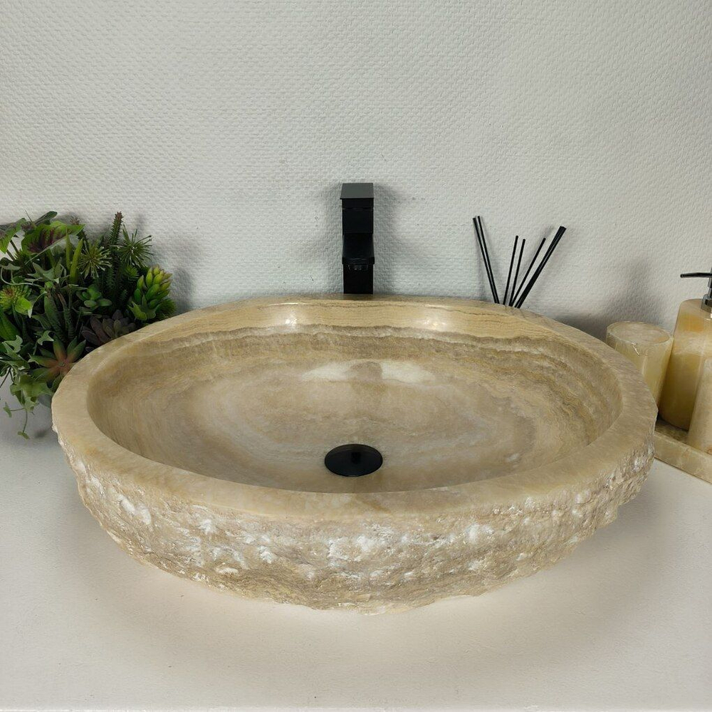 Каменная раковина из оникса Erozy Yellow EO-04312 (61*51*15) 0215 из натурального камня