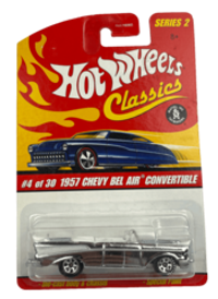 Hot Wheels Classics Series 2: 1957 Chevy Bel Air Convertible (ZAMAC) (#4 of 30) (2006)