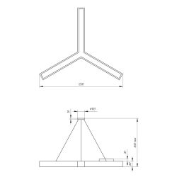 Светильник LED ЭРА Geometria SPO-144-W-40K-066 Igrek 66Вт 4000К 5000Лм IP40 1200*1200*80 белый подвесной | Декоративные светильники Geometria