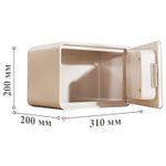 Сейф LockSworth электронный замок + ключ, 200х310х200 мм, 4 кг, белый