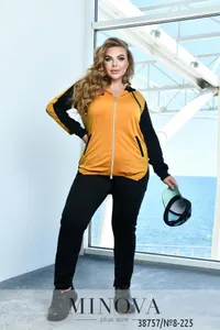Костюм 8-225-горчица-чёрный Minova