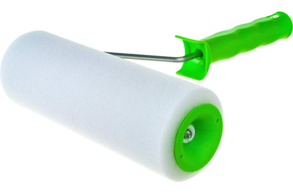Валик "ПОРОЛОН" с ручкой, 200 мм, D - 48 мм, D ручки - 6 мм Россия// Сибртех 80103