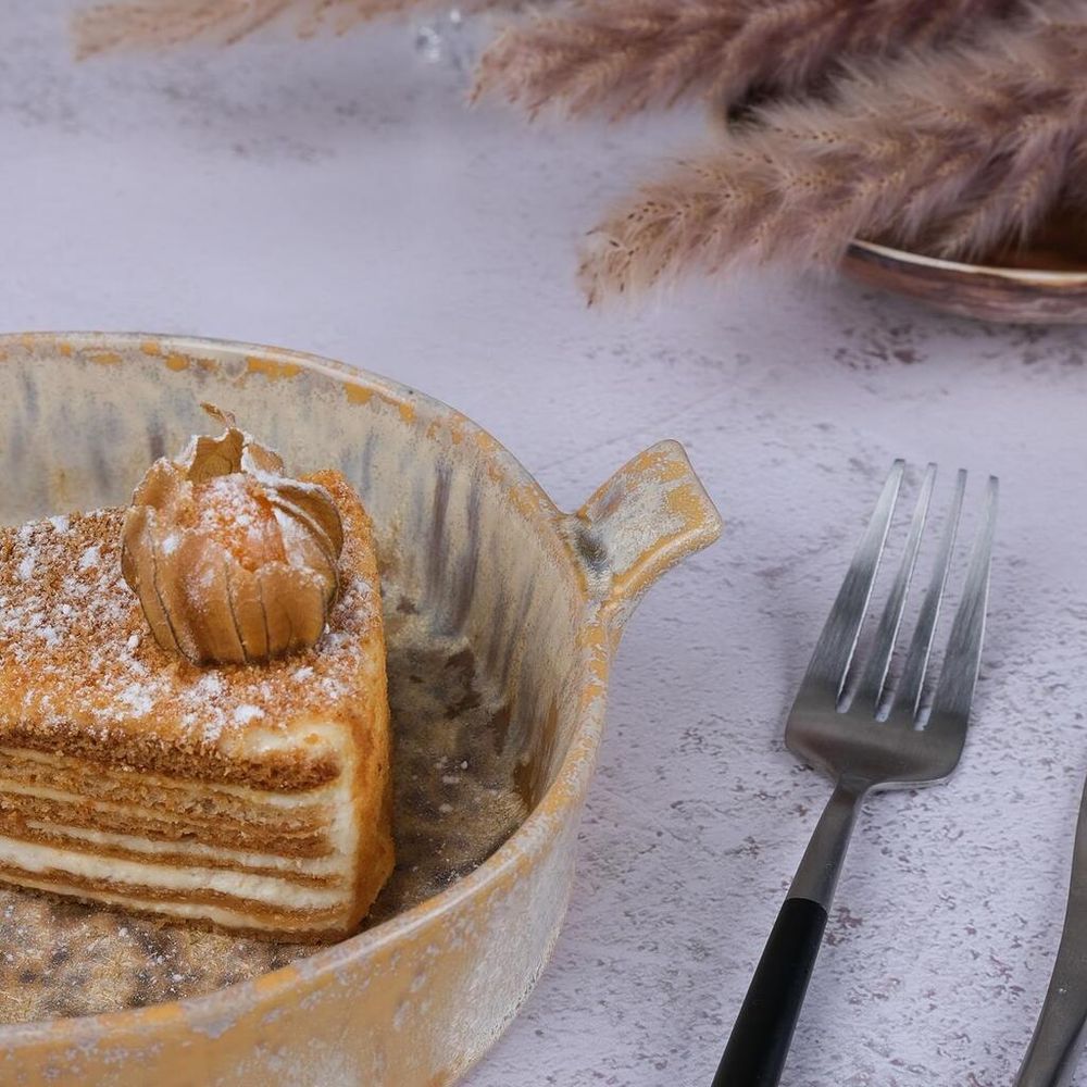 Блюдо для подачи 15,4*14,5 см h4 см 450 мл с ручками Light Brown Frutti di Mare P.L. [1]