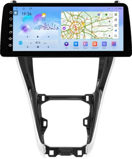 Магнитола для Toyota Harrier 3 XU60 2013-2017 (большая рамка) - FarCar монитор 12.3" 2K QLED на Android 14, TS10, CarPlay, 4G SIM-слот
