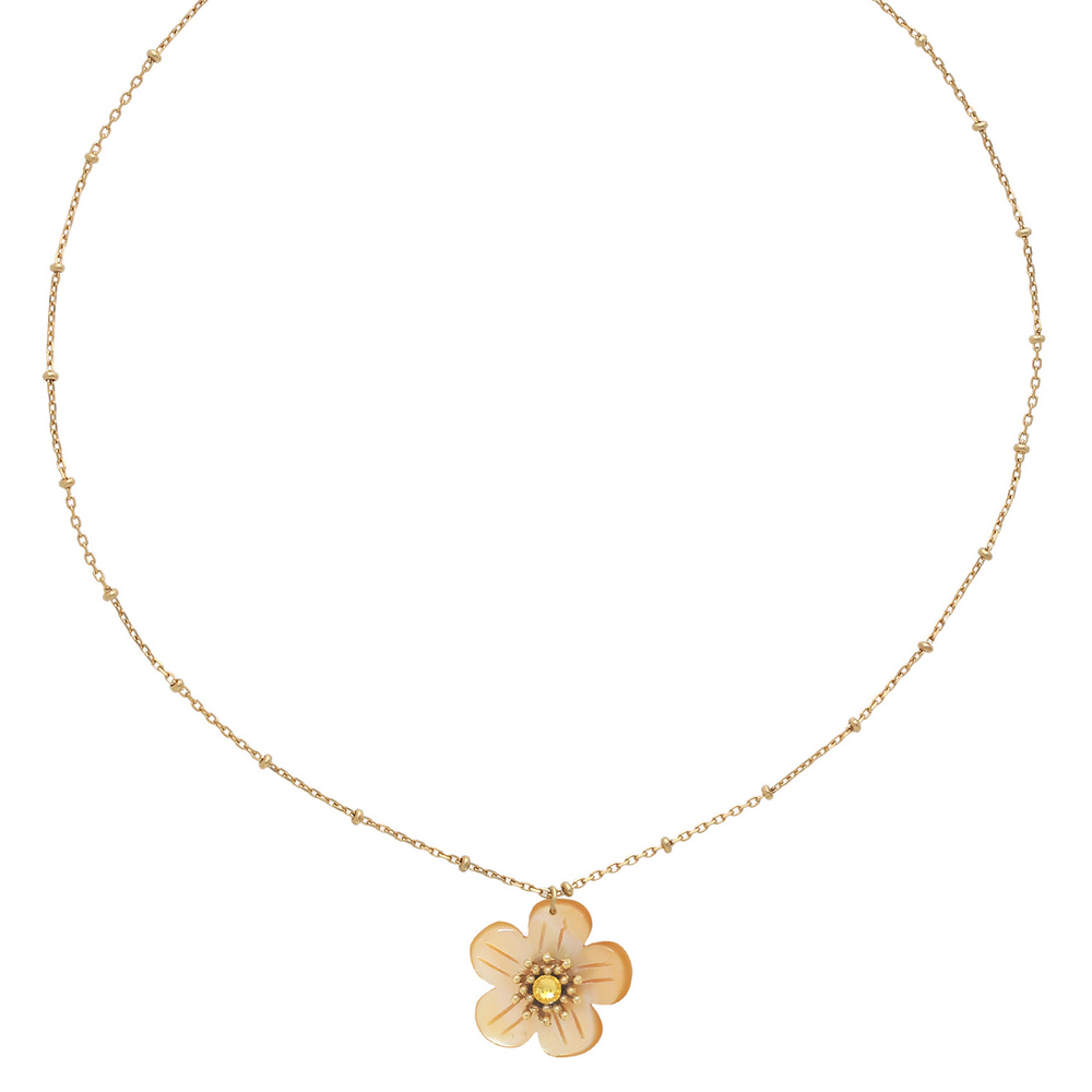 Колье Franck Herval, Goldie, с перламутром и кристаллом, FH26.1-15-64582 (золотистый)