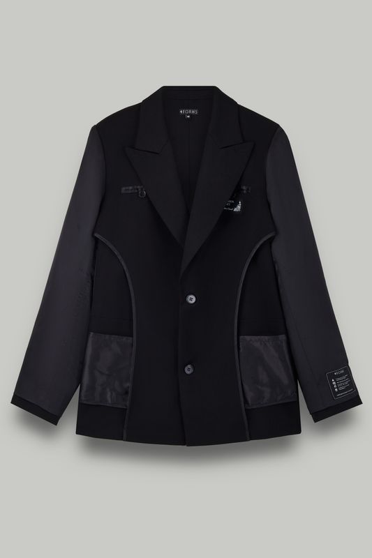 Жакет однобортный "Inside out", черный