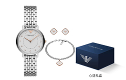 EMPORIO ARMANI Gypsophila Collection Wrist Watch Quartz Movement Stainless Steel Strap White Dial Women"s Watch