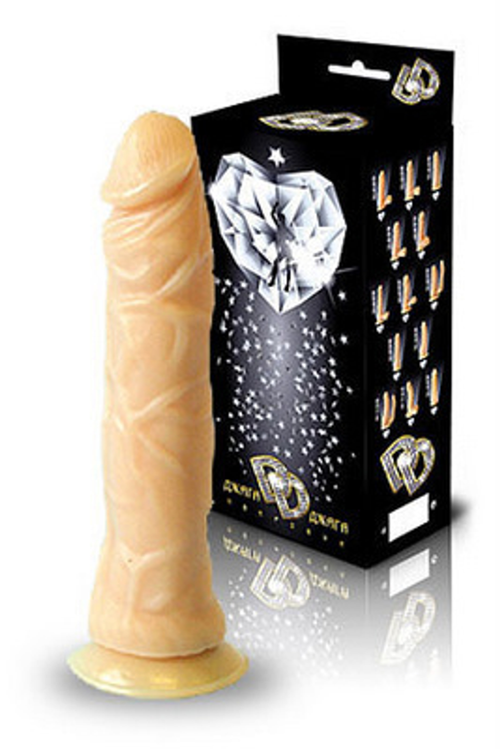 Фаллоимитатор-реалистик с рельефом на присоске, 19,5 см.